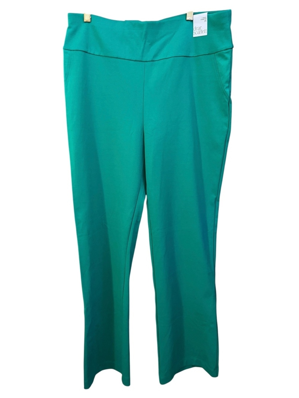 Dear Scarlett Women’s Green Wide-Leg Ponte Pants